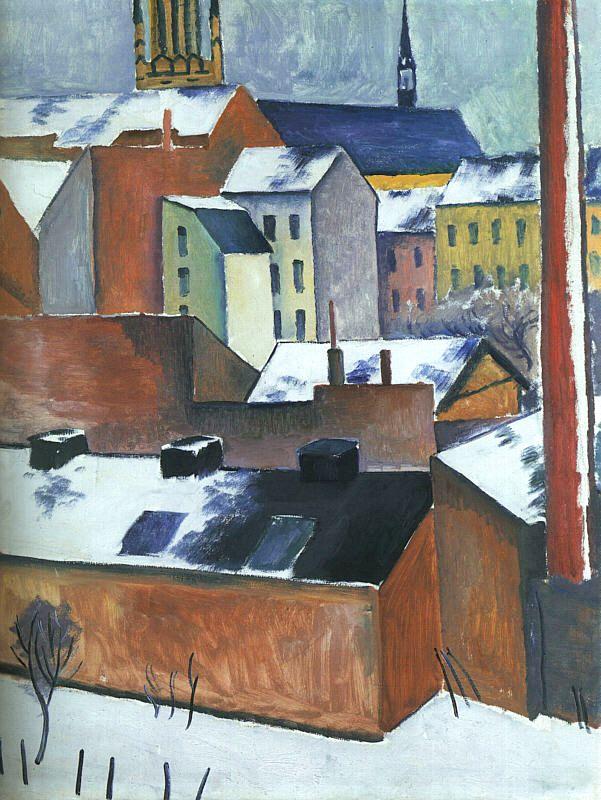 August Macke St.Mary's in the Snow Sweden oil painting art